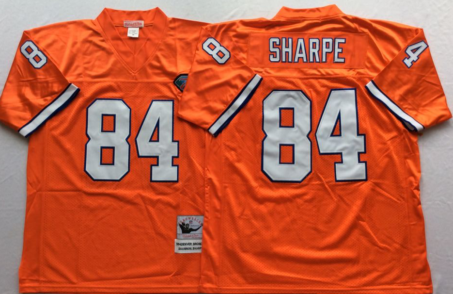 Men NFL Denver Broncos 84 Shappe orange Mitchell Ness jerseys